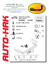 AUTO-HAK O68A Instructions De Montage