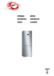 Bosch KGN36XL4A Mode D'emploi