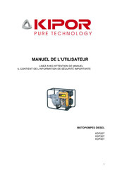 Kipor KDP20T Manuel De L'utilisateur