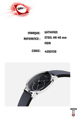 Withings STEEL HR 40 Instructions D'installation Et D'utilisation