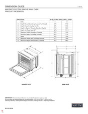 Maytag MOES6030L Guide De Dimensions