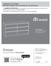 Sauder Harvey Park 420946 Instructions D'assemblage