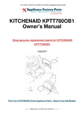 KitchenAid 4KPTT780 Mode D'emploi