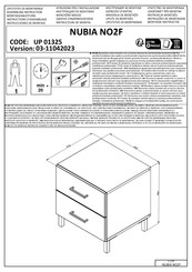 Forma Ideale NUBIA NO2F Instructions D'assemblage