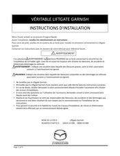 Mazda KMV6 V3 090 Instructions D'installation