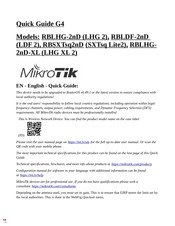 MikroTik RBLHG-2nD Guide Rapide