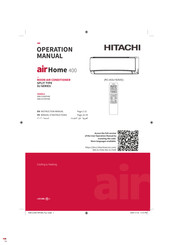 Hitachi Air Home 400 RAK-DJ60PHAE Manuel D'instructions