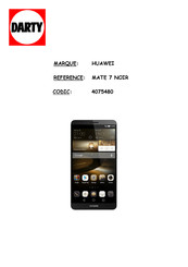 Huawei Ascend Mate 7 Guide De L'utilisateur