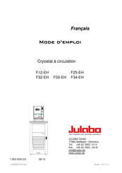 Julabo F12-EH Mode D'emploi