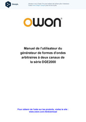 Lilliput Owon DGE2000 Serie Manuel De L'utilisateur