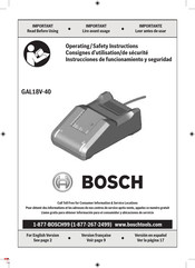 Bosch GAL18V-40 Consignes D'utilisation/De Sécurité