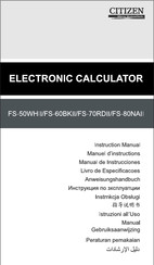 Citizen FS-50WHII Manuel D'instructions