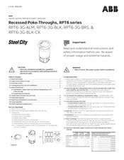 ABB Steel City RPT6-3G-BLK-CK Instructions D'installation