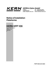 KERN KFP V20 Serie Notice D'installation