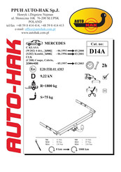 AUTO-HAK D14A Instructions De Montage