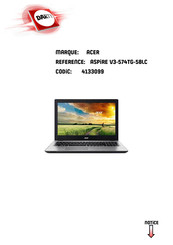 Acer V3-574T Manuel D'utilisation