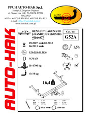 AUTO-HAK G52A Instructions De Montage