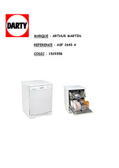 Electrolux ARTHUR MARTIN ASF 2643A Notice D'utilisation