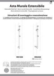 Bossini Asta Murale Estensibile DB2000 Instructions Pour L'installation Et Conseils D'entretien