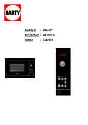 Brandt ME1030 B Guide D'installation Et D'utilisation