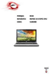 Acer V3-532P Manuel D'utilisation