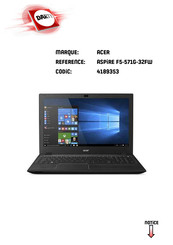 Acer F5-571G-32FW Manuel D'utilisation