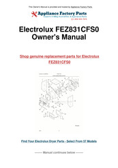 Frigidaire FEZ831CFS0 Instructions D'installation