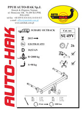 AUTO-HAK SU49V Instructions De Montage