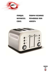 Morphy Richards M240005EE Conserver Ces Instructions