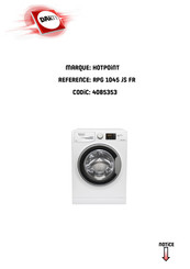 Hotpoint Ariston RPG 1045 JS Mode D'emploi