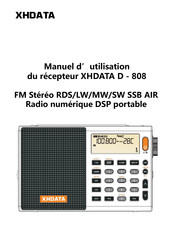 XHDATA D-808 Manuel D'utilisation