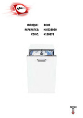 Beko KDIS28020 Mode D'emploi