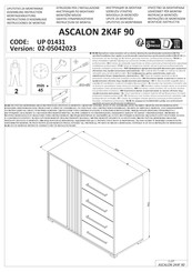 Forma Ideale ASCALON 2K4F 90 UP 01431 Instructions D'assemblage