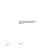 Oracle Sun X3-2L Notes De Produit