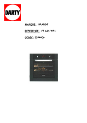 Brandt FP 664 WF1 Guide D'utilisation