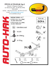 AUTO-HAK D29A Instructions De Montage