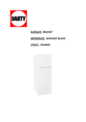 Brandt DN32600 Guide D'installation Et D'utilisation