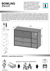 Forte BOWLING BWLK23 Notice De Montage