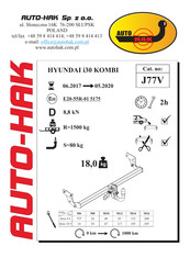 AUTO-HAK J77V Instructions De Montage