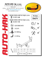 AUTO-HAK D65V Instructions De Montage