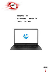 HP Pavilion 17-P007NF Manuel De L'utilisateur