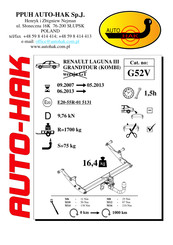 AUTO-HAK G52V Instructions De Montage