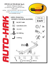 AUTO-HAK E64V Instructions De Montage