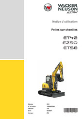 Wacker Neuson ET42 Notice D'utilisation