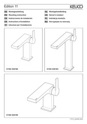 KEUCO Edition 11 51102210100 Instructions D'installation