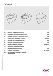 KWC CAMPUS CMPX594 Notice De Montage Et De Mise En Service