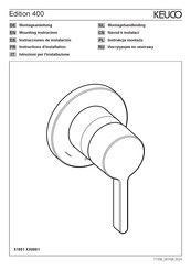 KEUCO Edition 400 51551130001 Instructions D'installation