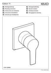 KEUCO Edition 11 51151250002 Instructions D'installation