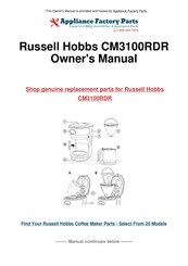 Russell Hobbs CM3100RDR Mode D'emploi