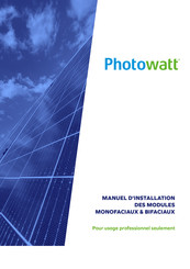 PHOTOWATT PW66MAX-C Manuel D'installation